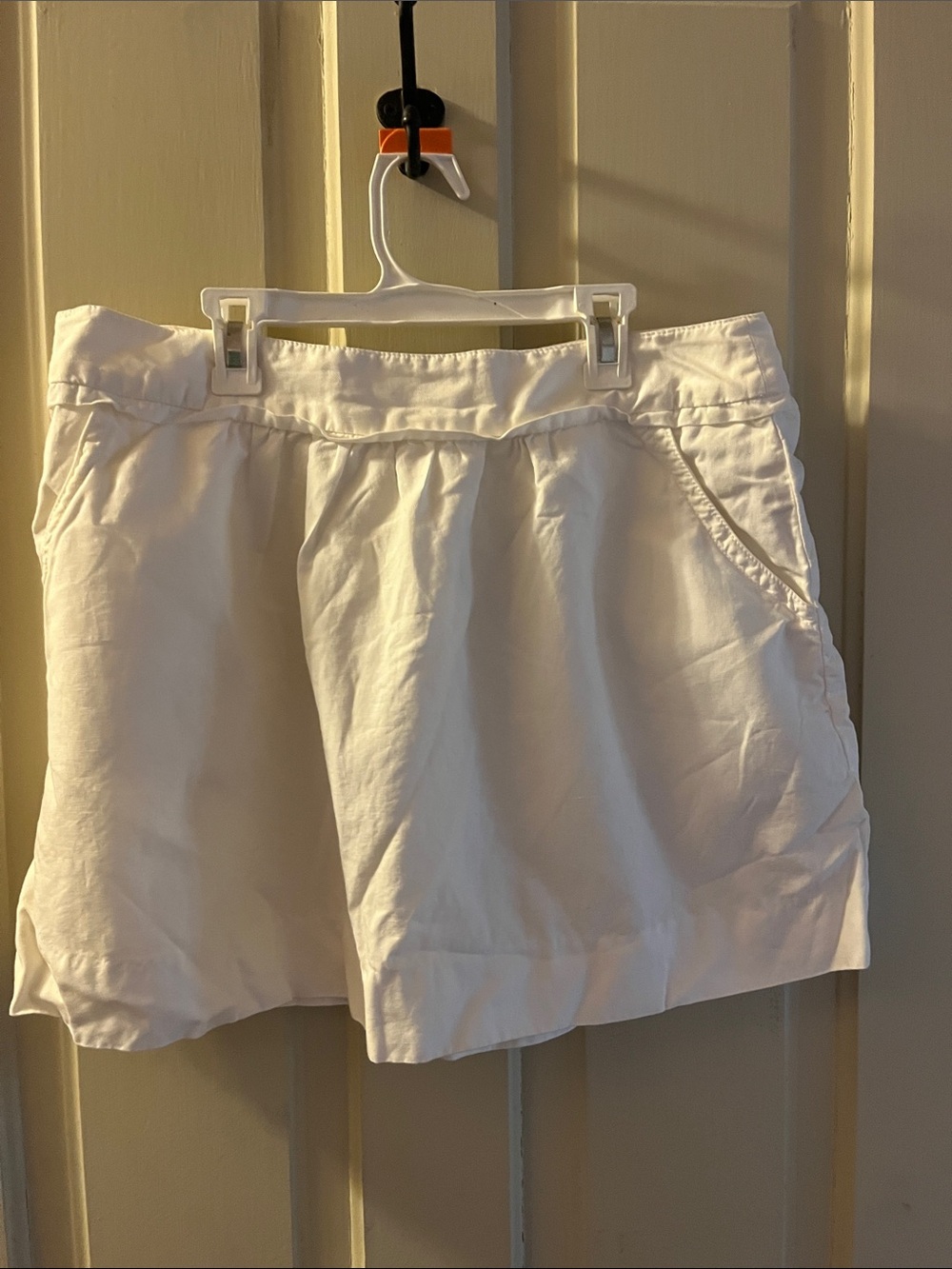 J. Crew White Casual White Zip Back Skirt